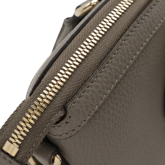 GUCCI Authentic Gray Leather Shoulder Bag - Picture 7 of 10